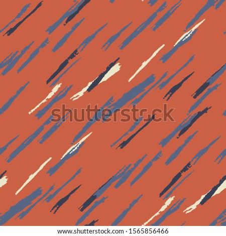 Seamless Grunge Stripes. Abstract Texture with Horizontal, Vertical, Diagonal Brush Strokes. Scribbled Grunge Rapport for Linen, Paper, Tablecloth. Trendy Vector Background