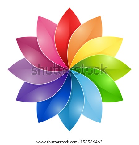 Color Wheel Flower Stock Photo 170767088 - Avopix.com