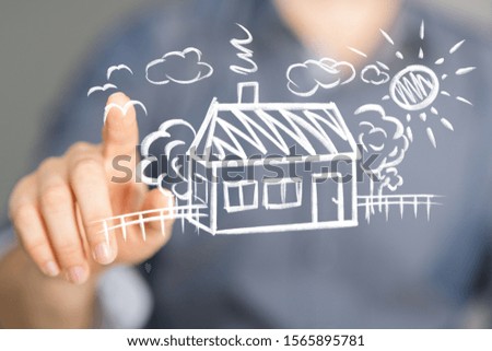  house in among houses for real estate 