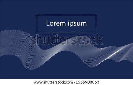 white wave form blend with blue background