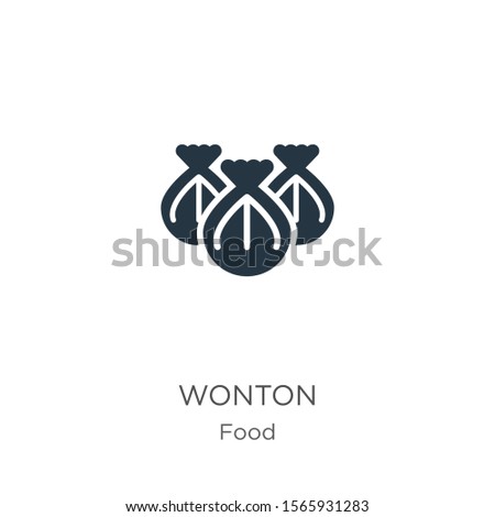 Wonton icon vector. Trendy flat wonton icon from food collection isolated on white background. Vector illustration can be used for web and mobile graphic design, logo, eps10