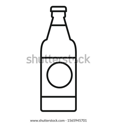 Fruit soda drink icon. Outline fruit soda drink vector icon for web design isolated on white background