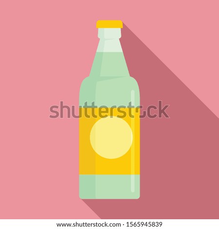 Fruit soda drink icon. Flat illustration of fruit soda drink vector icon for web design