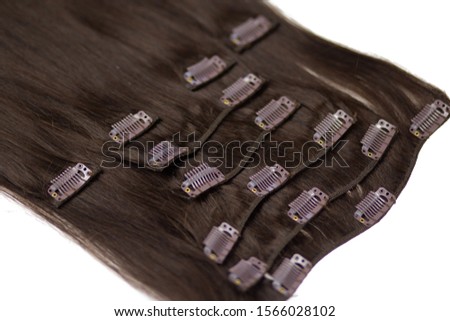 Hair extension with natural hair. Long hair for women. 