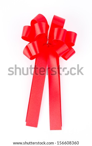 Red Ribbon on white background