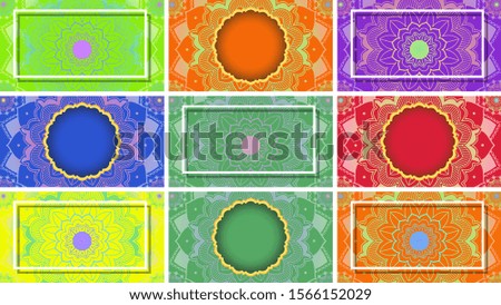 Background template with mandala designs illustration