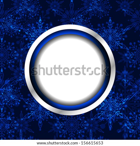 Abstract Blue Christmas Snowflake Background