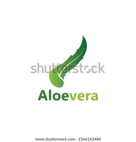 Aloe vera logo vector illustration template design