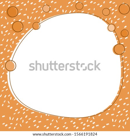 Background template with round frame illustration