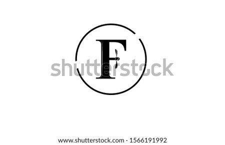 F abstract vector logo monogram template