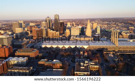Kansas City skyline from the air