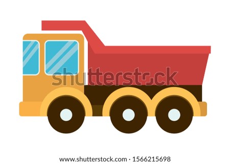 truck design, Toy childhood play fun kid game gift and object theme Vector illustration