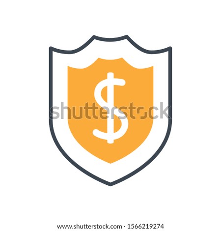 shield with money symbol icon vector illustration design