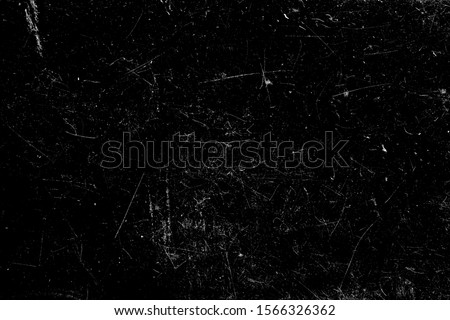 white scratches with spots isolated on a black background Royalty-Free Stock Photo #1566326362