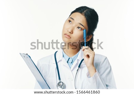 Female doctor professional medicine work laboratory