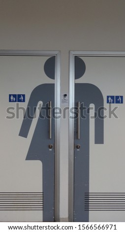 Public toilet sign. Woman, men, toilet icon. Universal public toilet icon. Symbol of access to the male, female toilet.