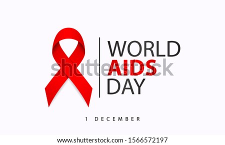 World Aids Day. Minimalist background with red ribbon and Luxury Style. Designed for web, banner, background, wallpaper, flyer, template, presentation, backdrop, etc. Suitable for your business.