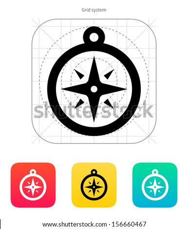 Compass icon. Navigation sign. Vector illustration.