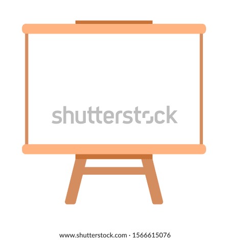 Drawing board icon. Flat design vector illustration.