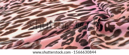 texture, background, pattern, silk fabric pink tint, fashion, leopard print, animal skin,