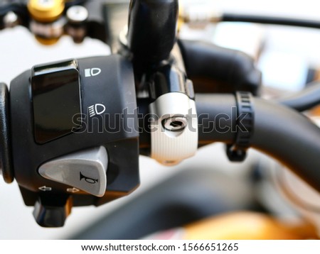 Switch panel, headlight, turn signal and horn of motorcycle