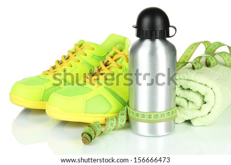 Different tools for sport isolated on white