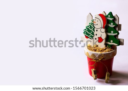 Christmas tree toy on a white background