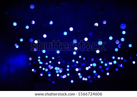 Blurry dark blue abstract light 
on background 