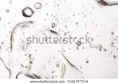 Hyaluronic acid gel. Textured background with oxygen bubbles Royalty-Free Stock Photo #1566797554