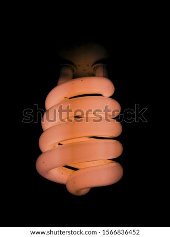 Orange color energy light with black background 