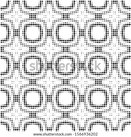 Abstract halftone ornamental geometric background. Pop art style card. Grunge texture. Vector  illustration. 