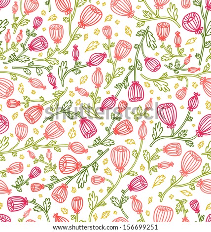 Little pink daisies seamless pattern