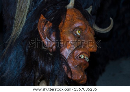 Devils Krampus at a parade in the Czech Republic