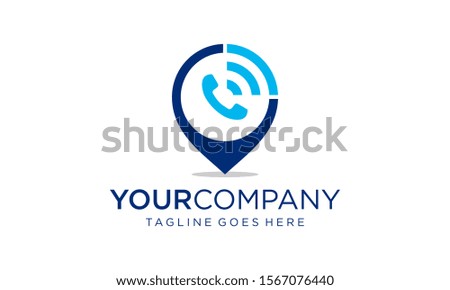 Wireless signal and map point for logo designs vector