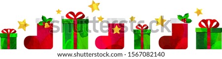 christmas boots and gifts and stars
