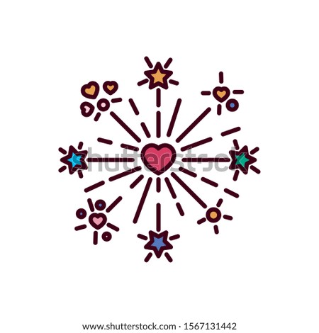 Heart icon design, Love passion romantic valentines day wedding romance decoration theme Vector illustration