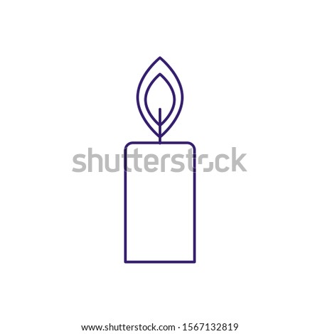 Candle design, Fire flame candlelight light spirituality burn and decoration theme Vector illustration