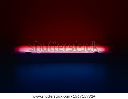 Dark red and blue neon led lamp illumination abstract