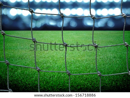 soccer field and the bright lights Royalty-Free Stock Photo #156718886