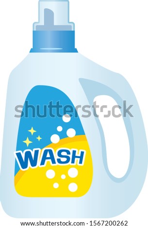 Illustration of laundry detergent (liquid)