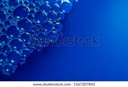 Blue dense little bubble foam clean wallpaper