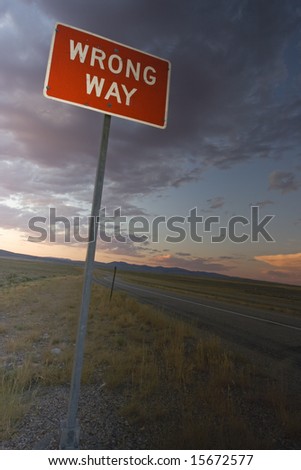 Wrong Way sign found in Idaho.