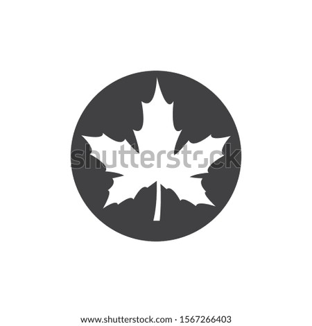 Maple Leaf Icon Vector Clip Art Stock Vector