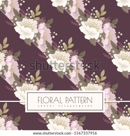 Background flower - pink peony seamless pattern