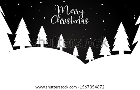 merry Christmas with Christmas tree background