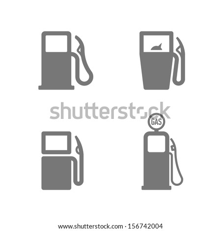 Gas Station icons. Fuel, gas, gasoline, oil, petrol signs. Vector illustration. Royalty-Free Stock Photo #156742004