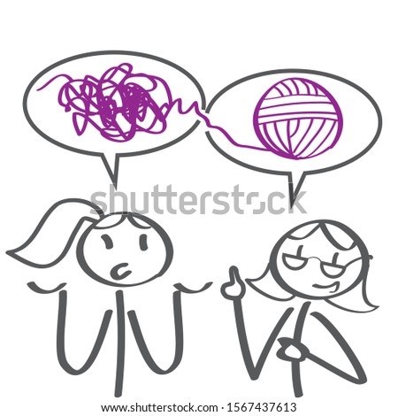 Female advisor consulting client at meeting talking having business conversation or making offer, , mentor teaching intern, insurer giving advice. Vector Illustration Concept