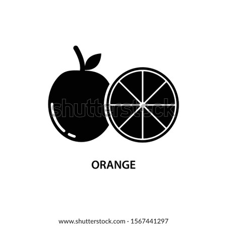 Orange fruit fresh icon vector illustration