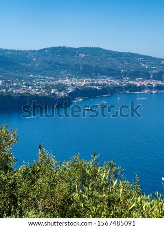 The sea at Vico Equense, Naples, Campania, Italy, in a sunny summer day