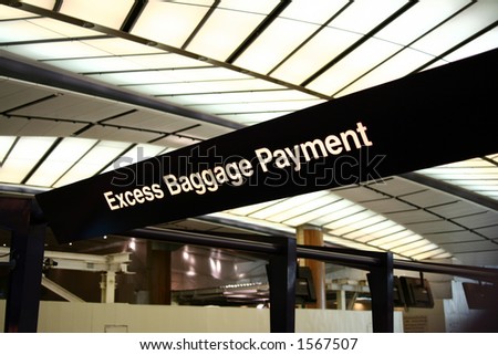 Airport scenes background series. Excess Baggage Payment Counter.